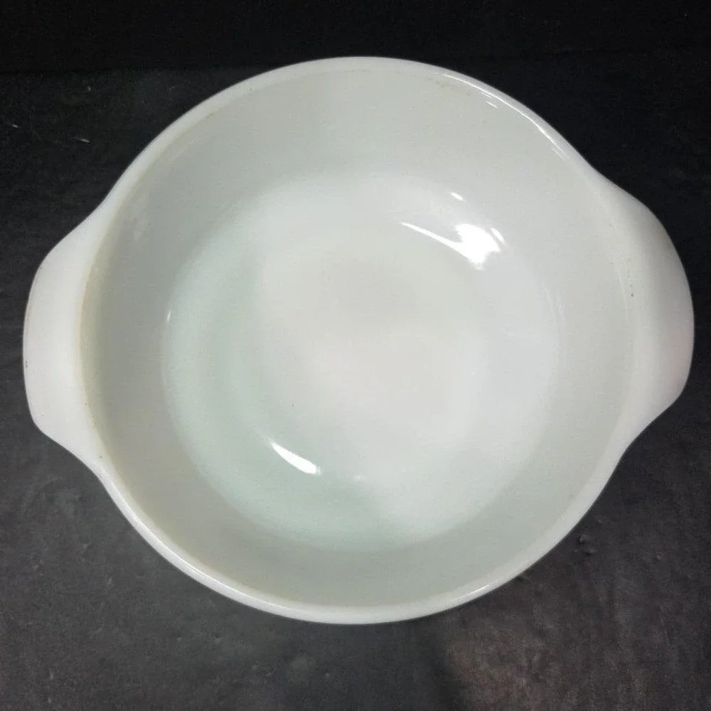 Anchor Hocking Fire King 1qt Casserole Dish #637, Fall Harvest Vegetable Design